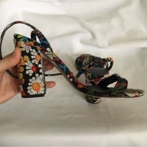 ASOS floral block heel sandals